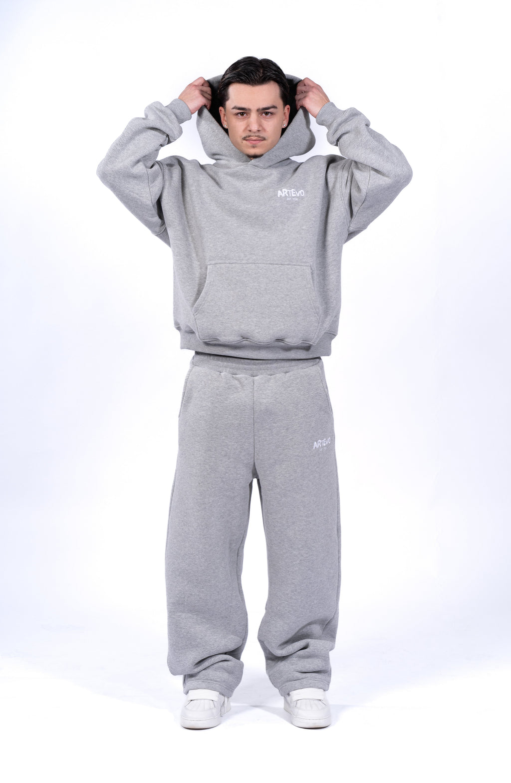 GREY MELANGE HOODIE
