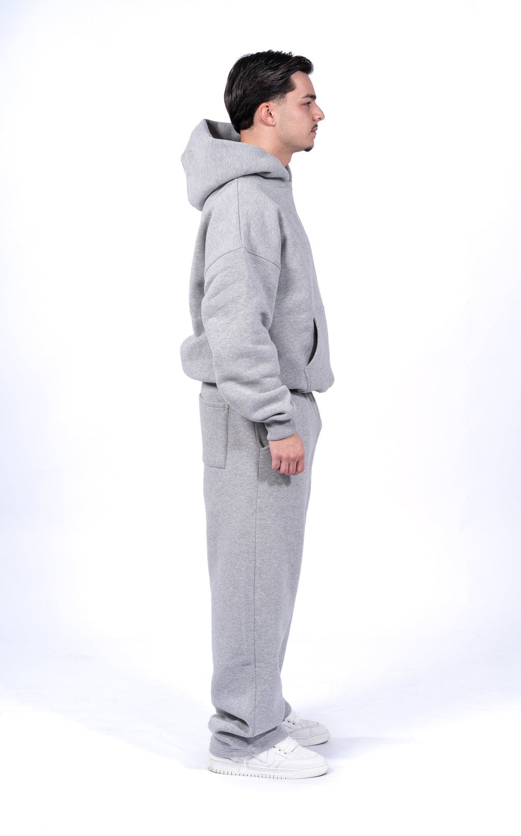 GREY MELANGE HOODIE