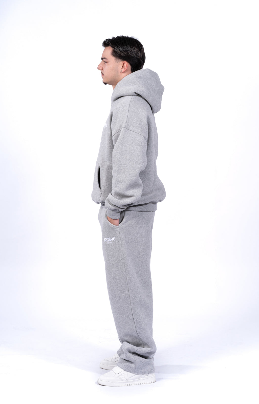 GREY MELANGE HOODIE