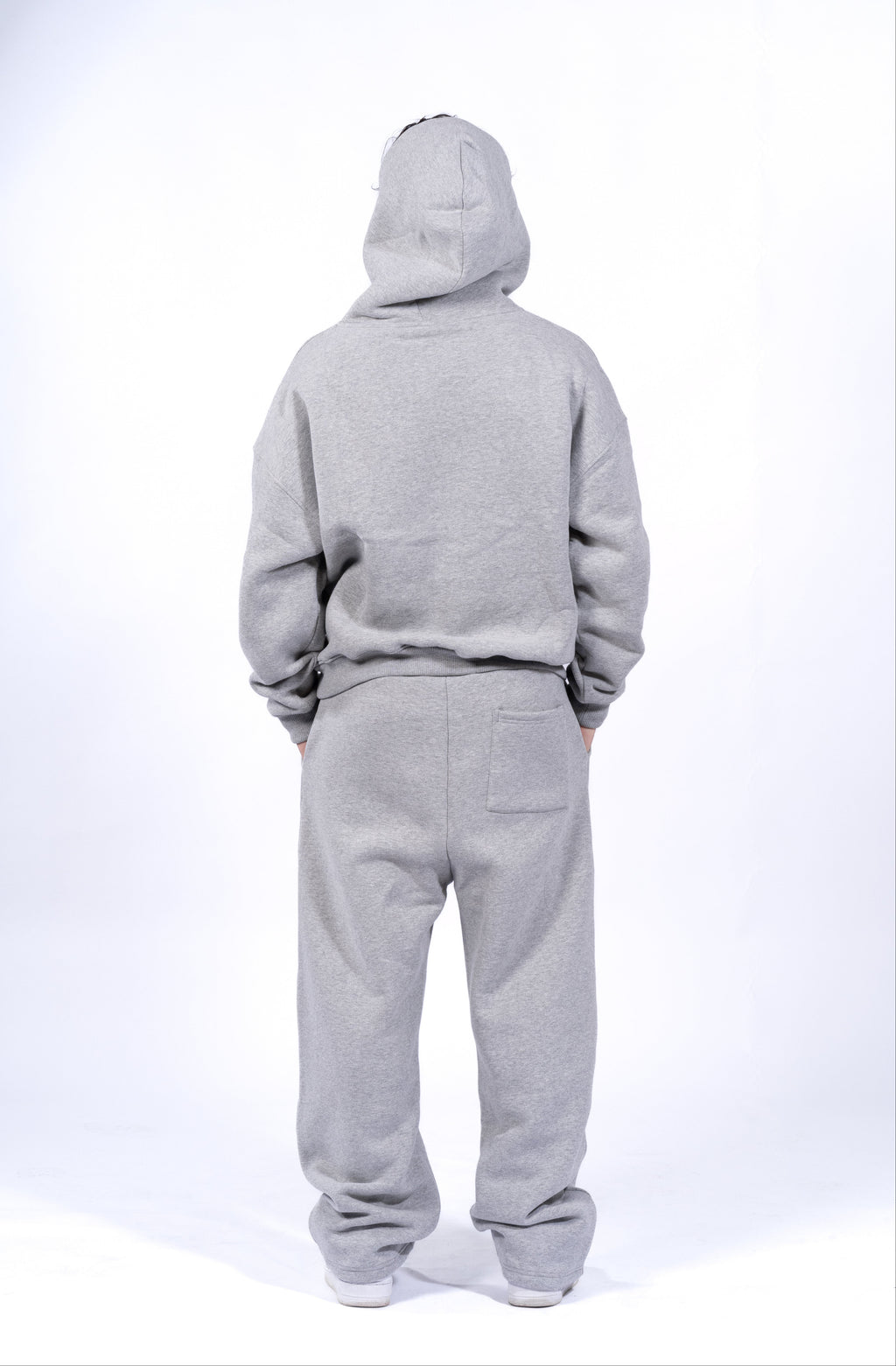 GREY MELANGE OPEN LEG JOGGER